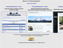 Tablet Screenshot of practicalbackpacking.com